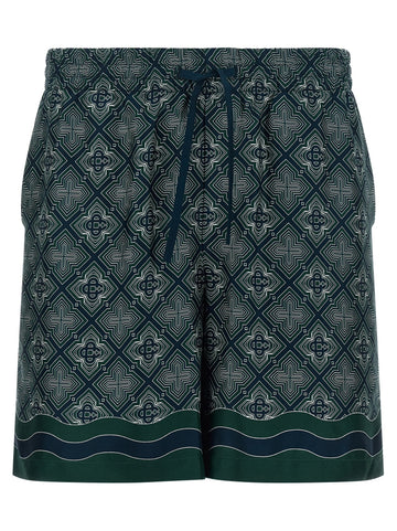 CASABLANCA - 'Radiating Monogram' shorts MULTICOLOR