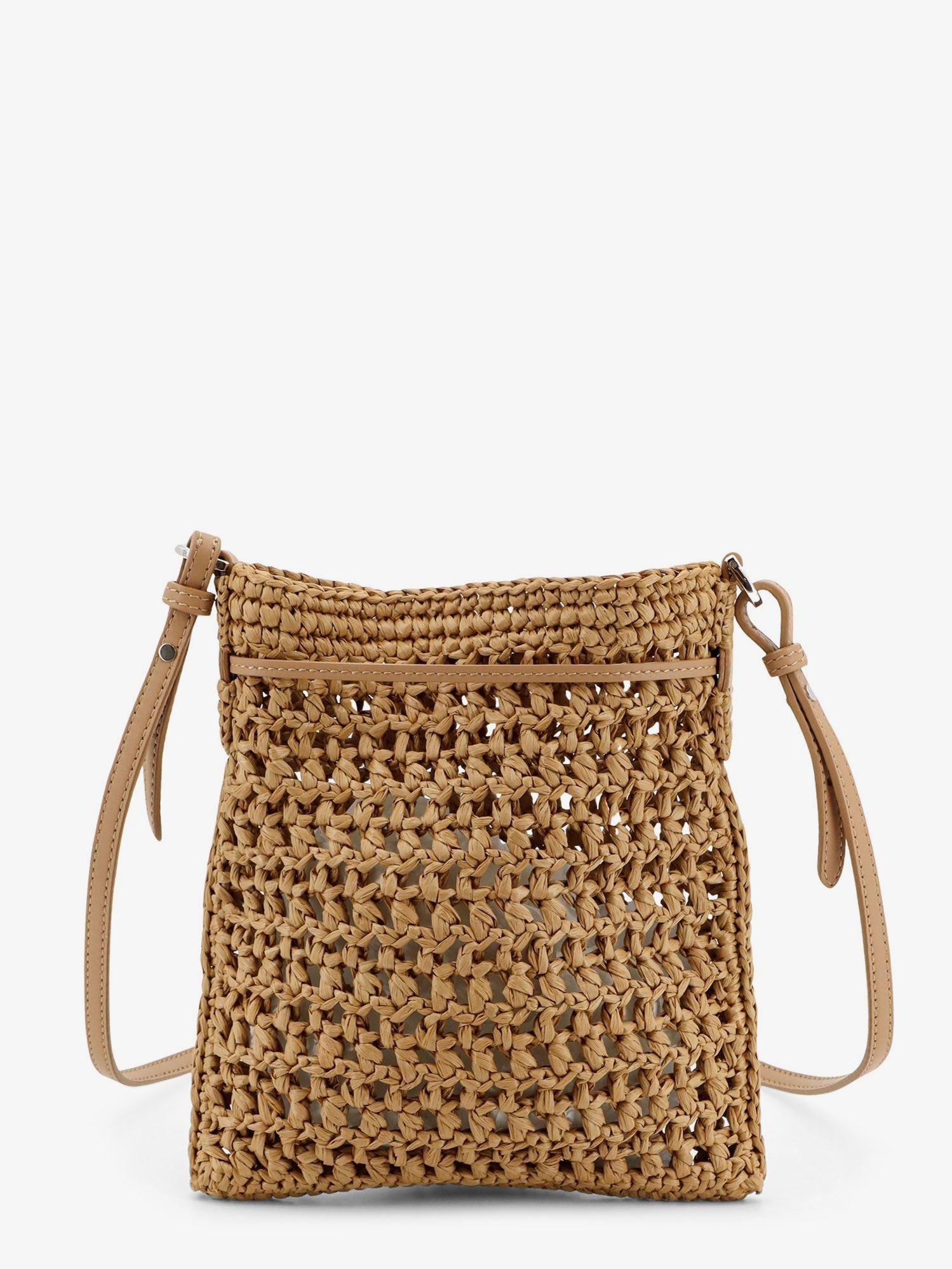TOD'S TOD'S - Raffia bucket bag with crochet motif