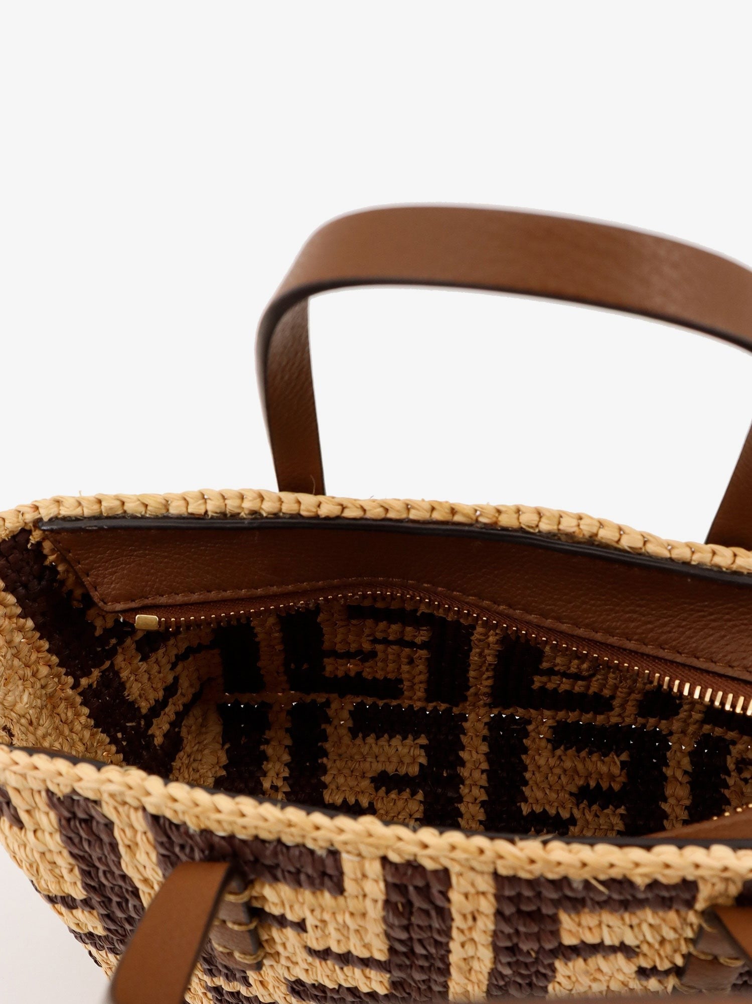 Raffia mini roll shoulder bag