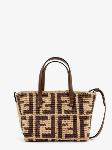 Raffia mini roll shoulder bag