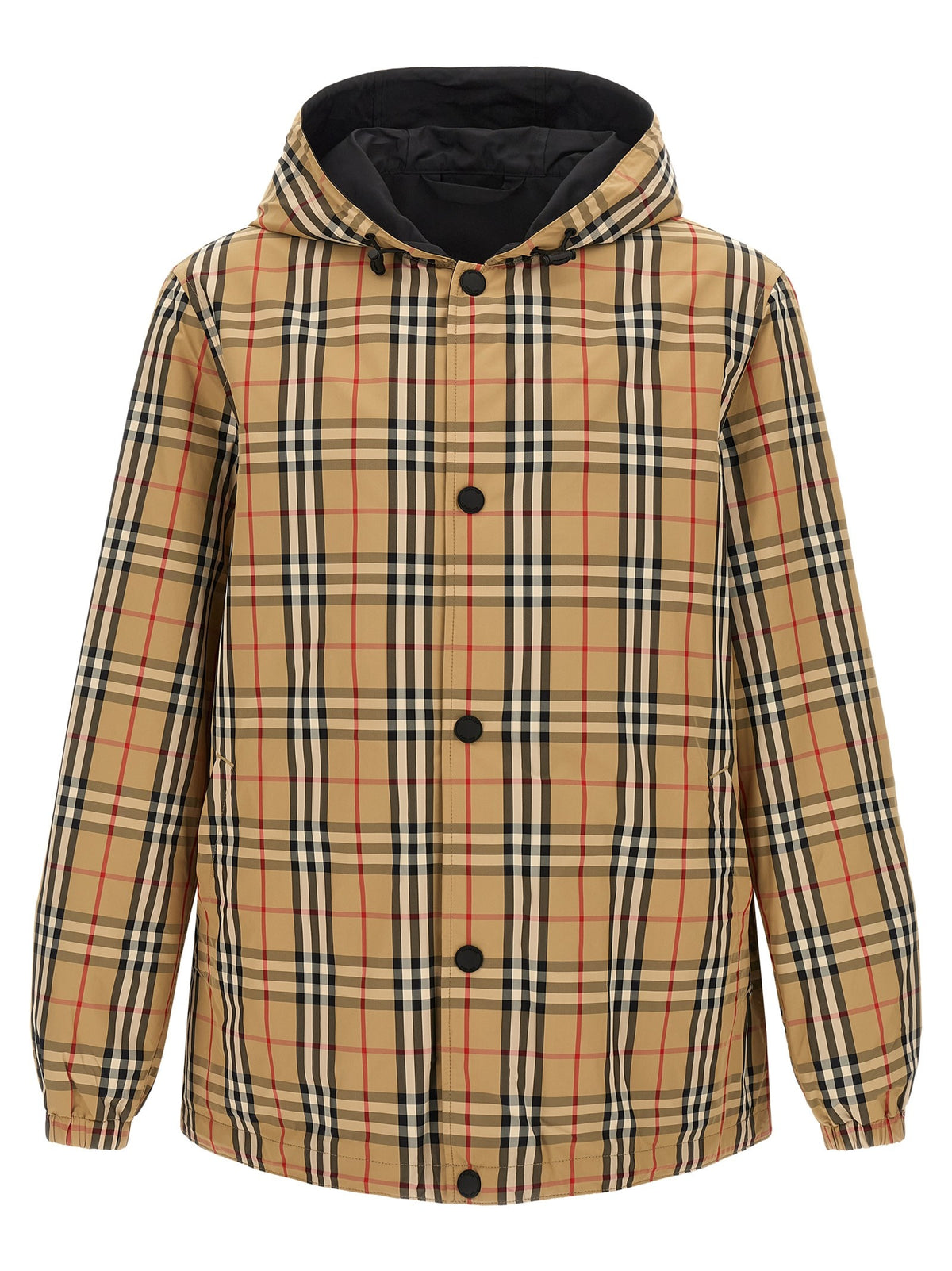 Burberry 'Rainford' reversible jacket beige check pattern, double side.
