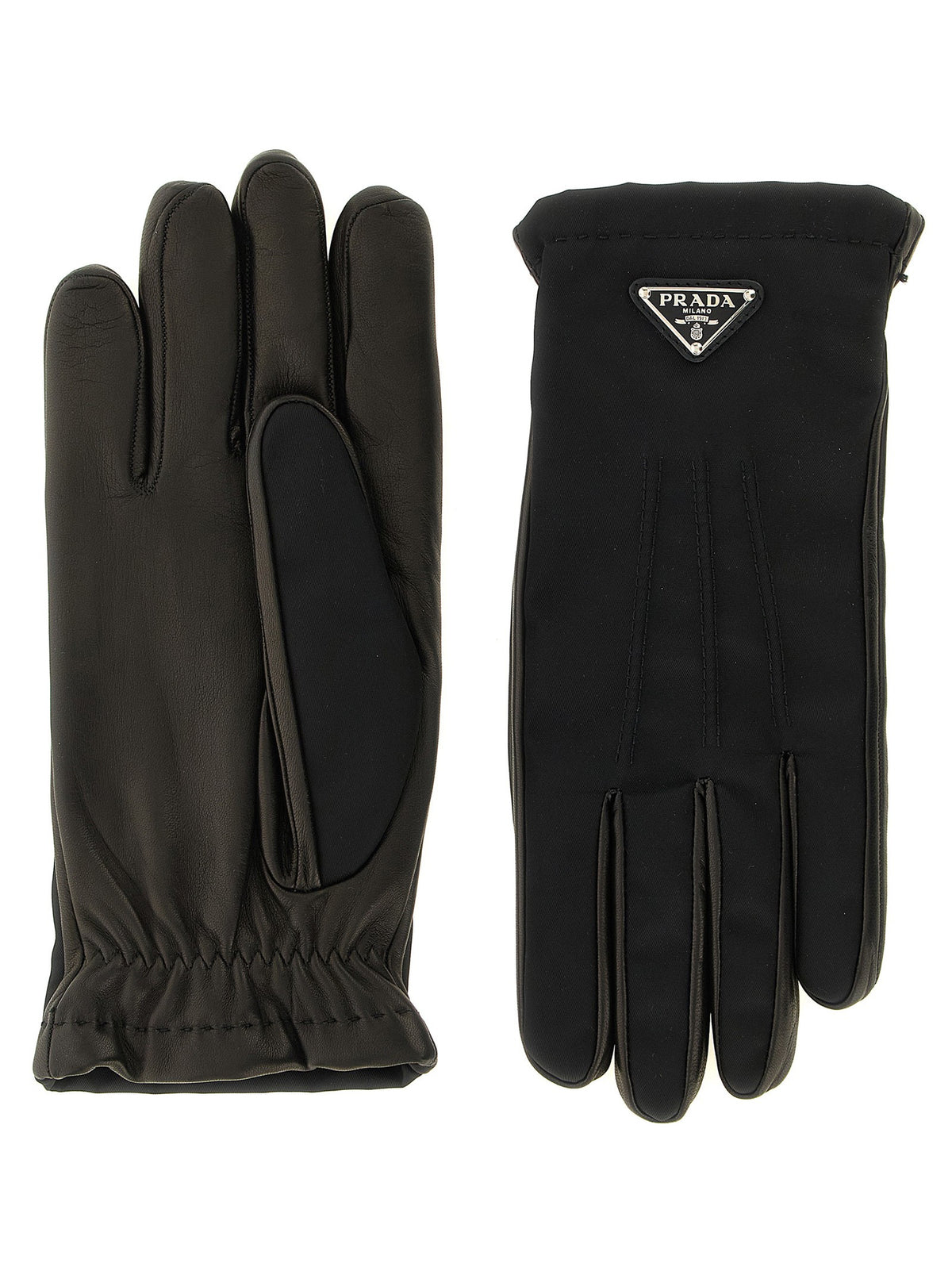 PRADA - Re-Nylon and nappa gloves