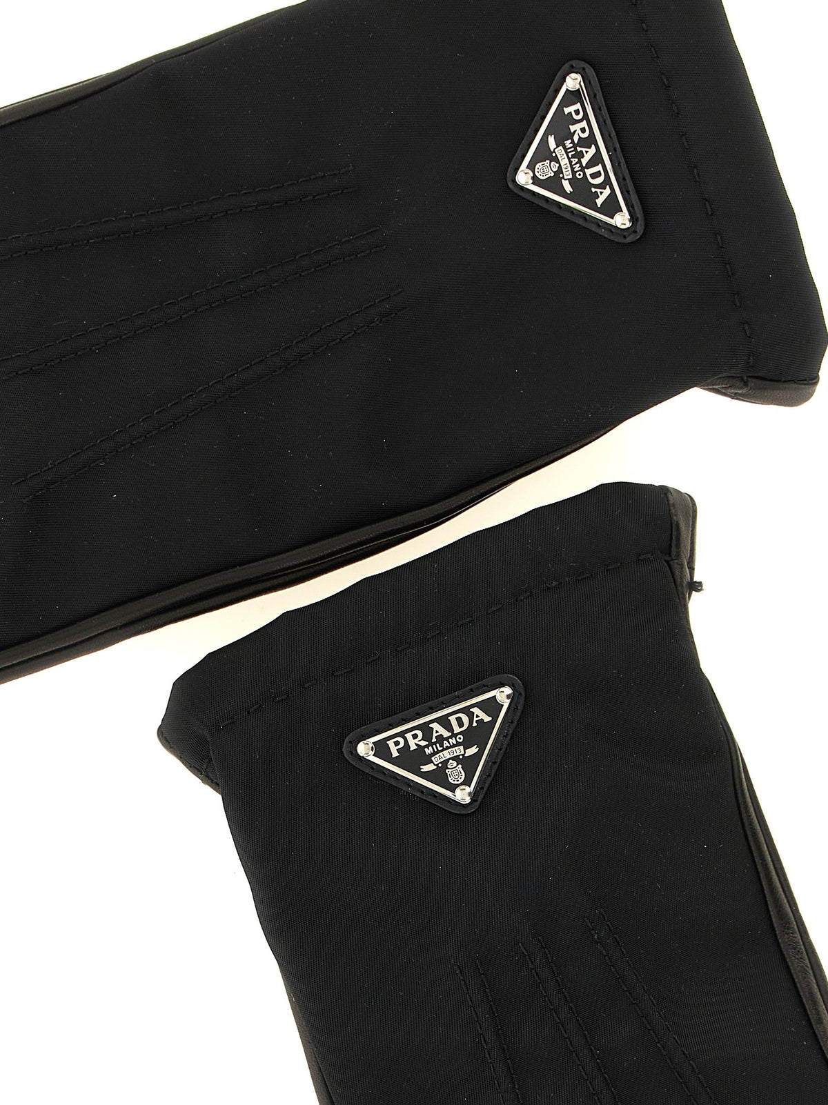 PRADA - Re-Nylon and nappa gloves