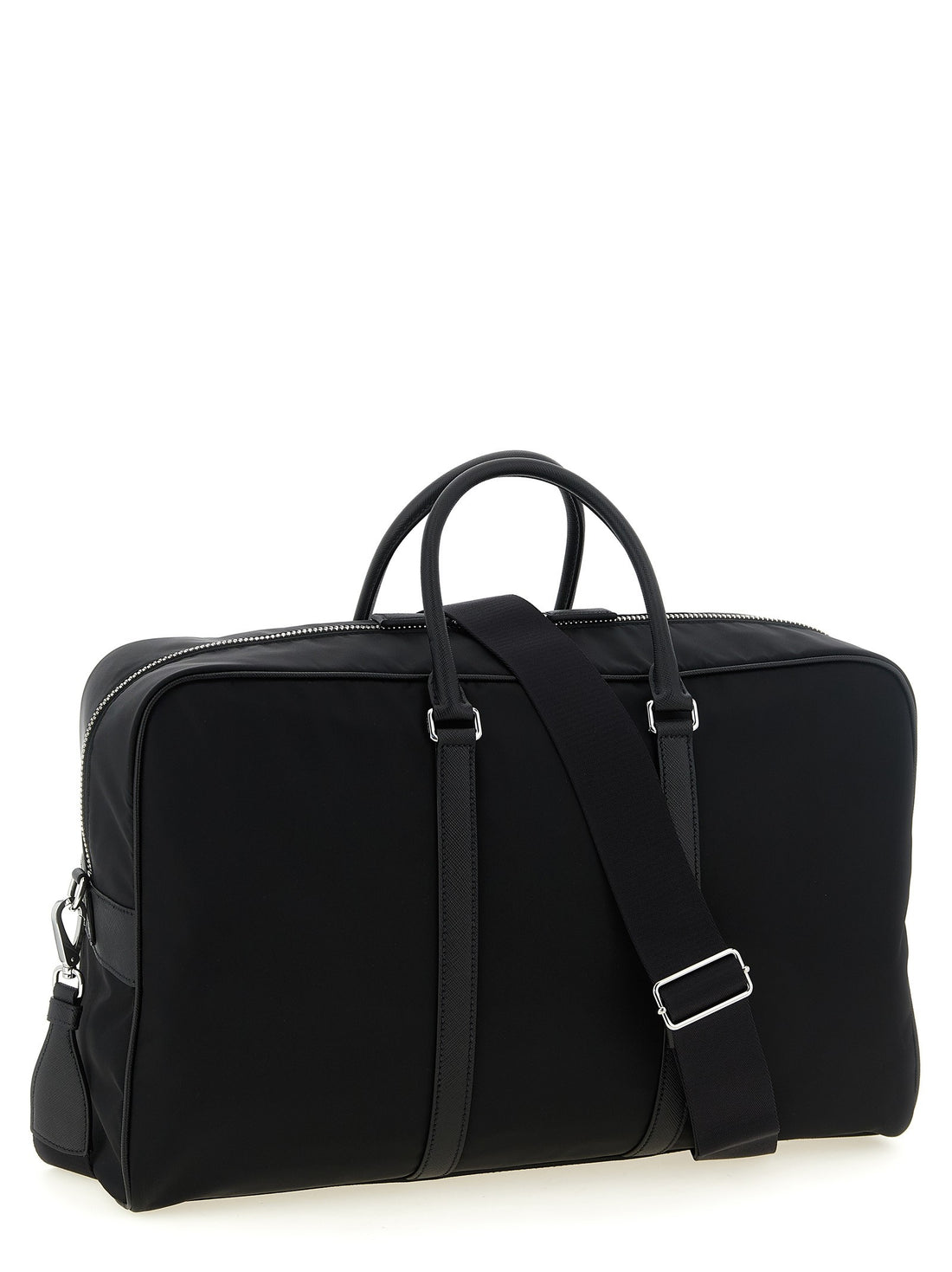PRADA - Re-Nylon and Saffiano travel bag Black U