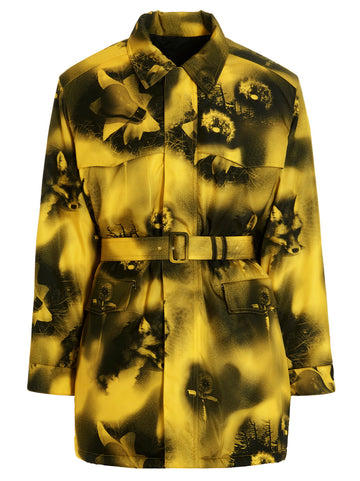 PRADA - Re-Nylon printed parka Yellow