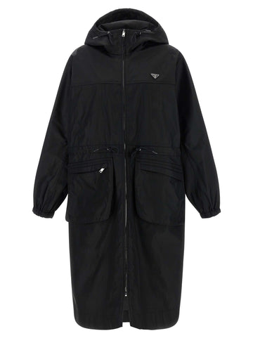 PRADA - Re-nylon raincoat Black