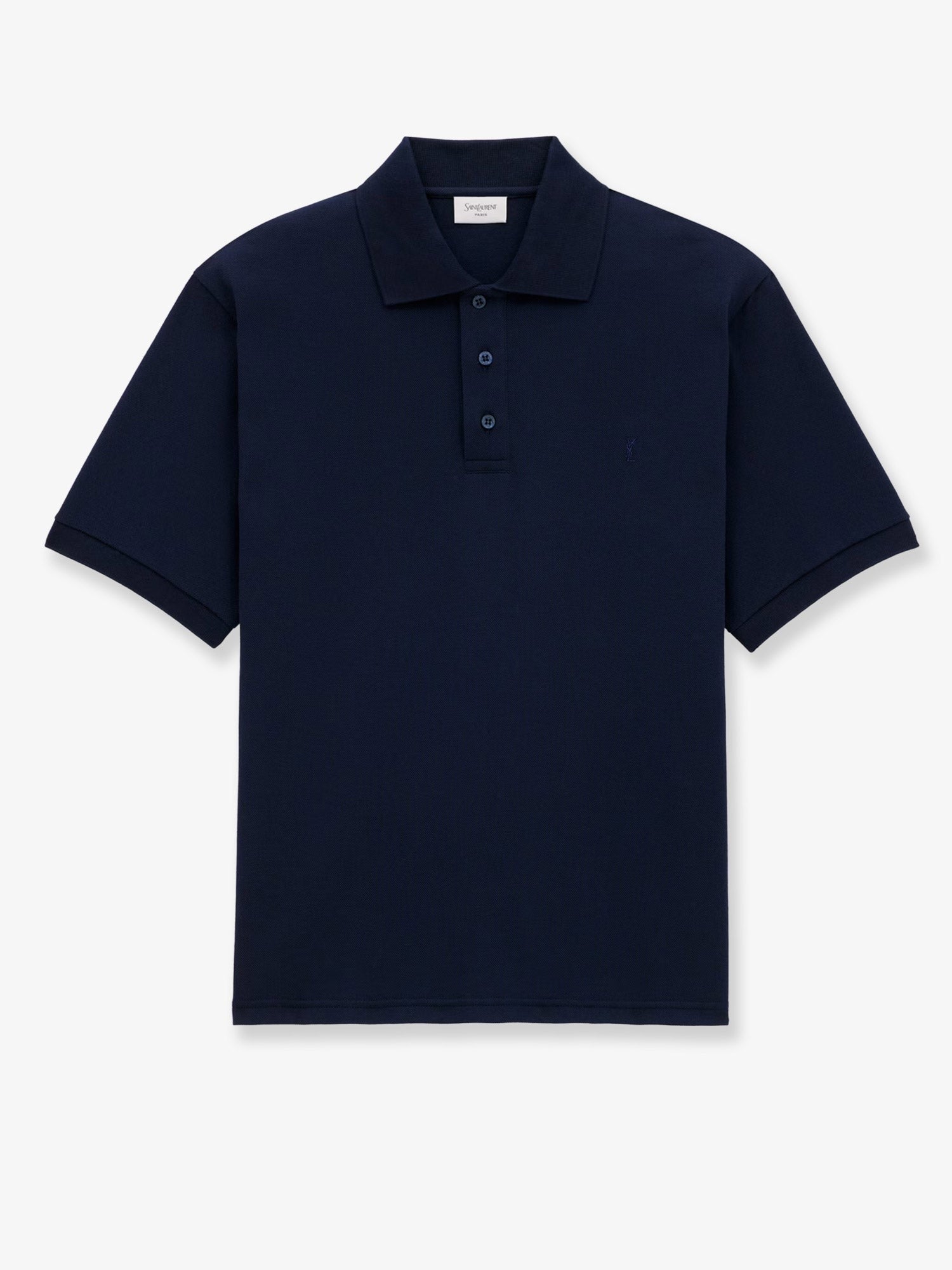 Saint Laurent - Recycled material polo shirt with Cassandre embroidery