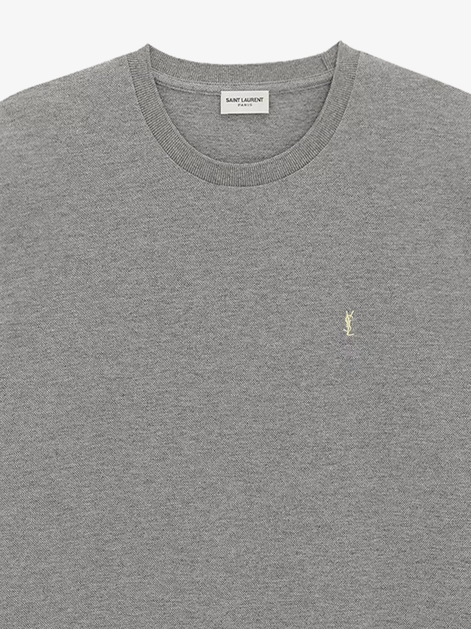 Saint Laurent - Recycled material t-shirt with Cassandre embroidery