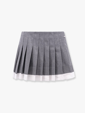 Recycled silk pleated skirt