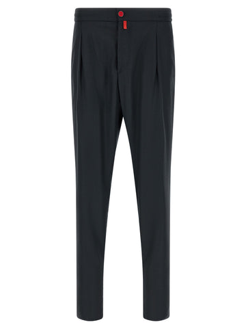 KITON - Red button pants Blue