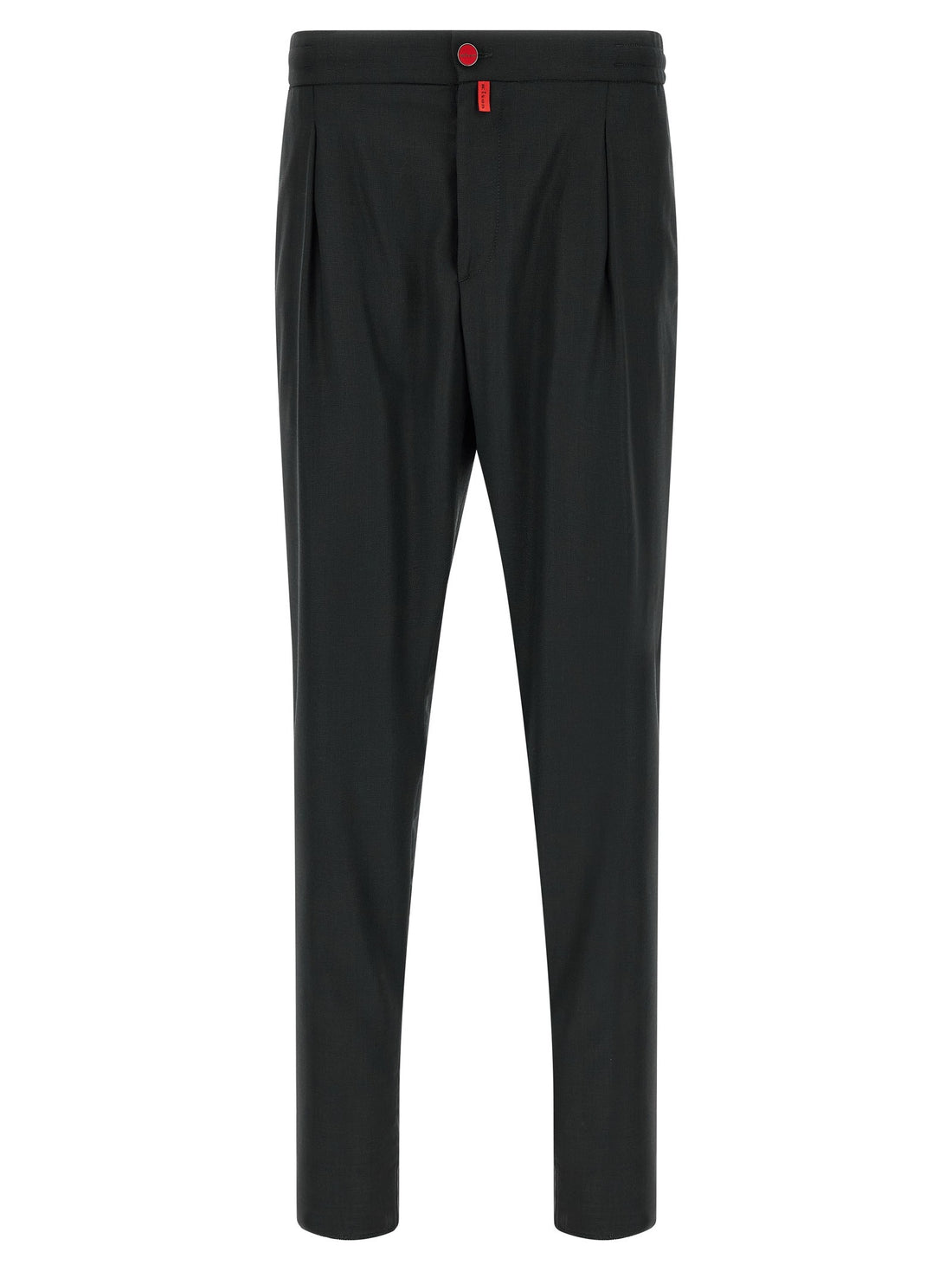 KITON - Red button pants gray