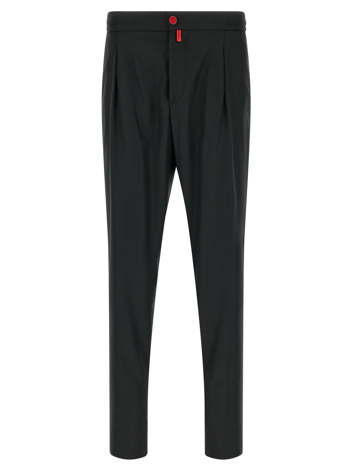 KITON - Red button pants gray
