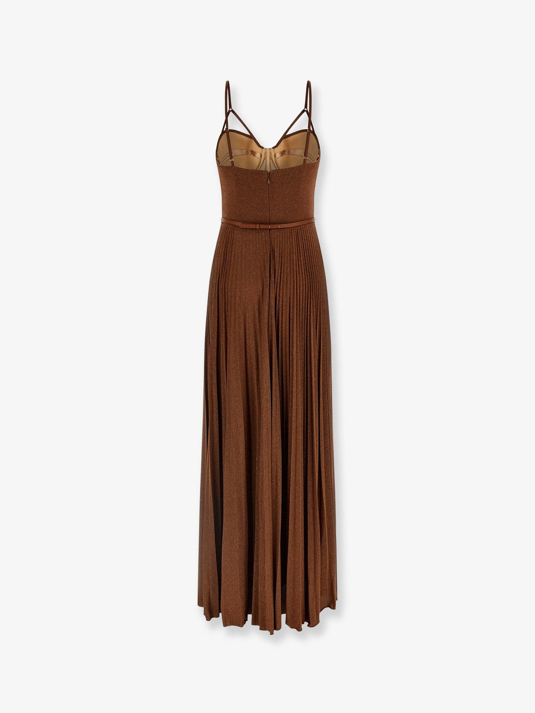 Elisabetta Franchi Elisabetta Franchi - Red Carpet laminated long dress with belt