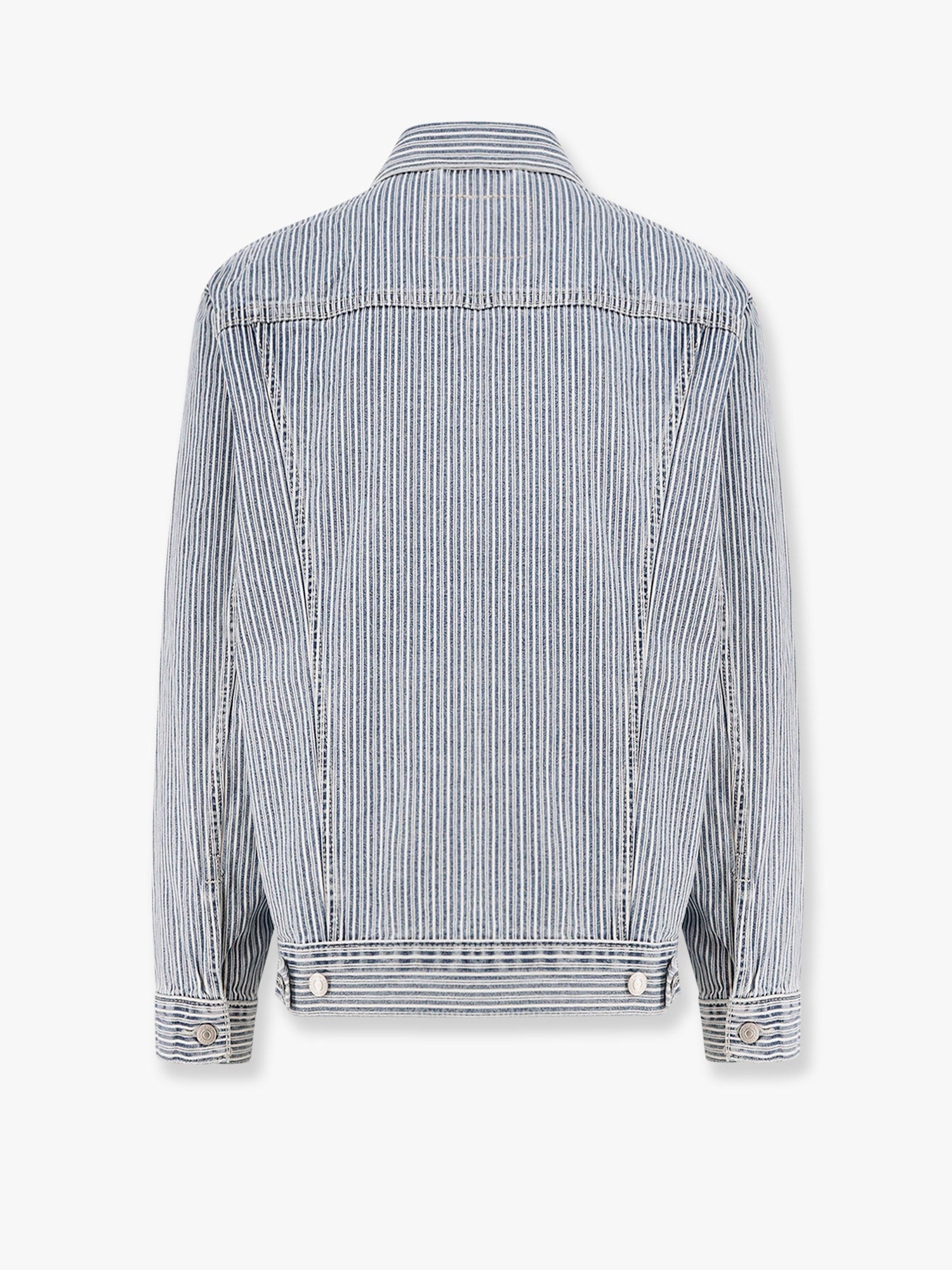 Relaxed striped cotton jacket