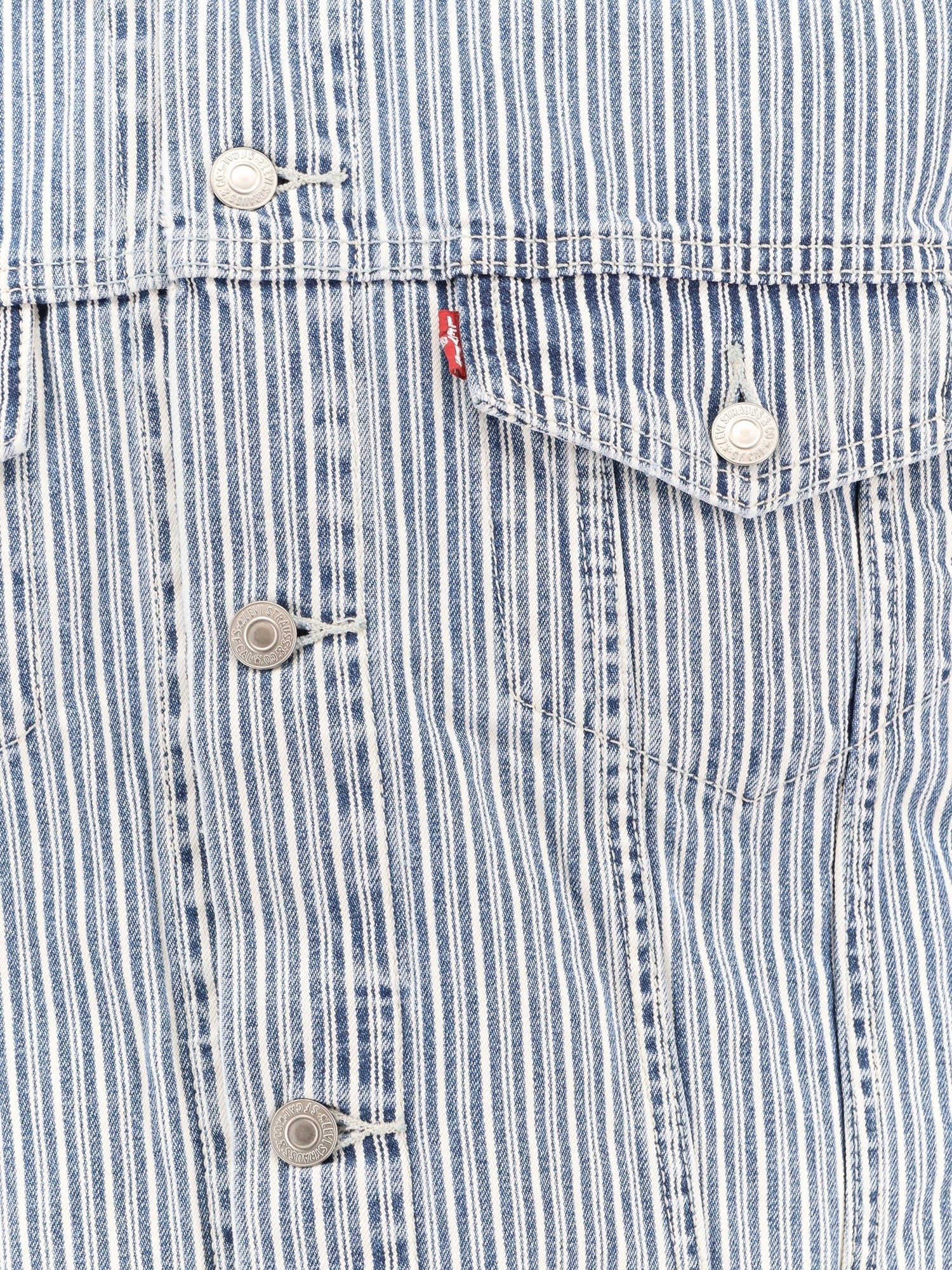 Relaxed striped cotton jacket