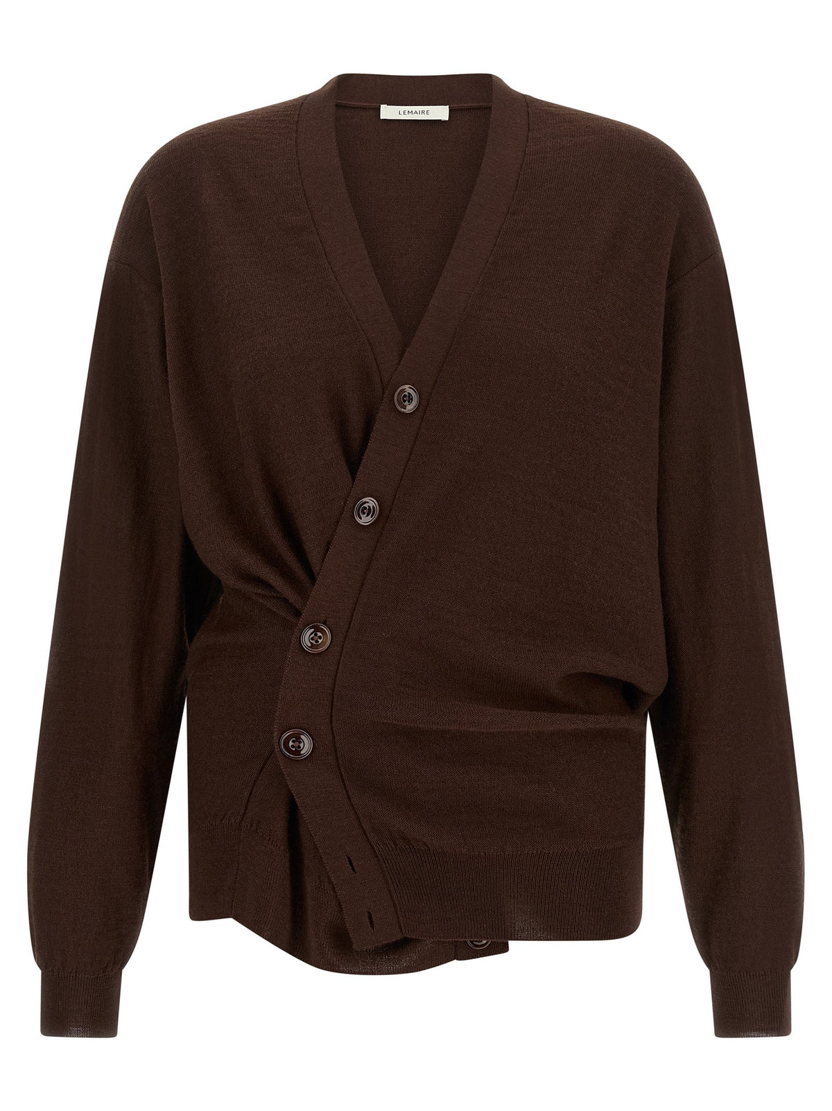 LEMAIRE - 'Relaxed Twisted' cardigan Bordeaux