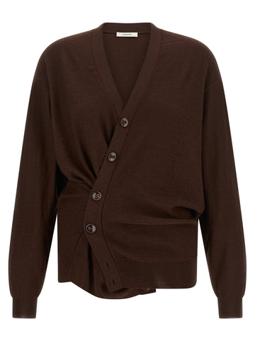 LEMAIRE - 'Relaxed Twisted' cardigan Bordeaux