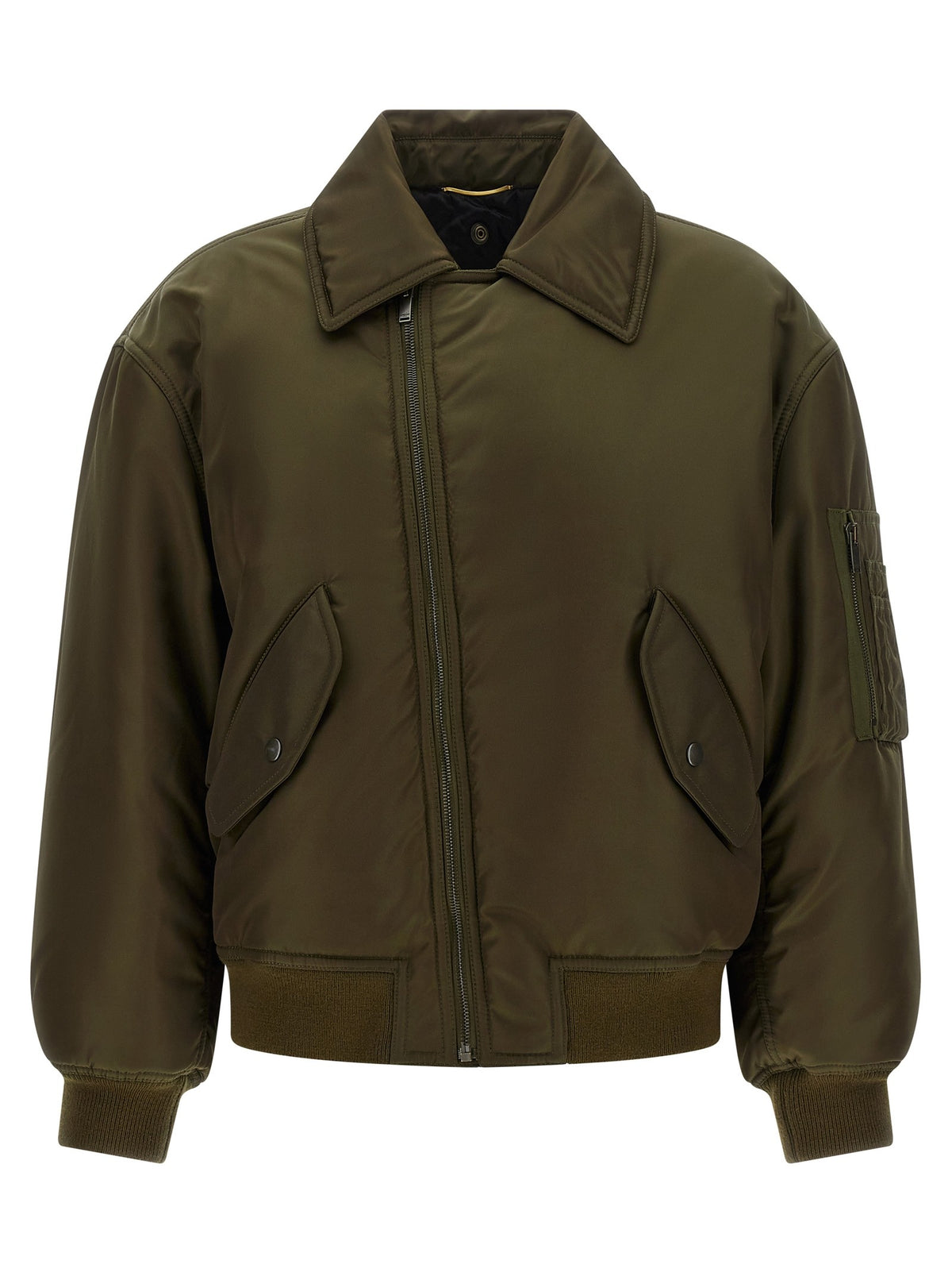 Saint Laurent - Removable shearling neck bomber jacket