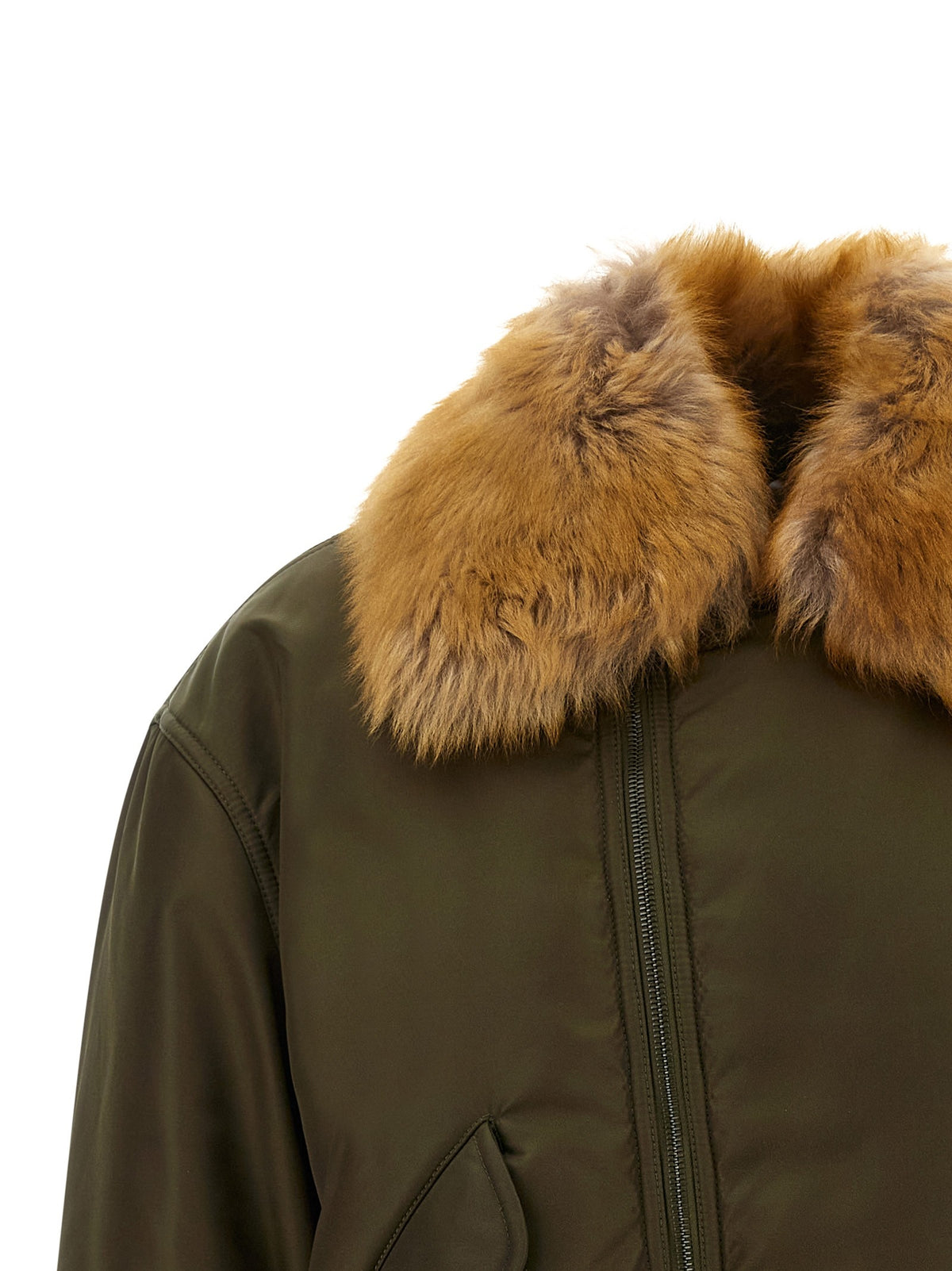 Saint Laurent - Removable shearling neck bomber jacket