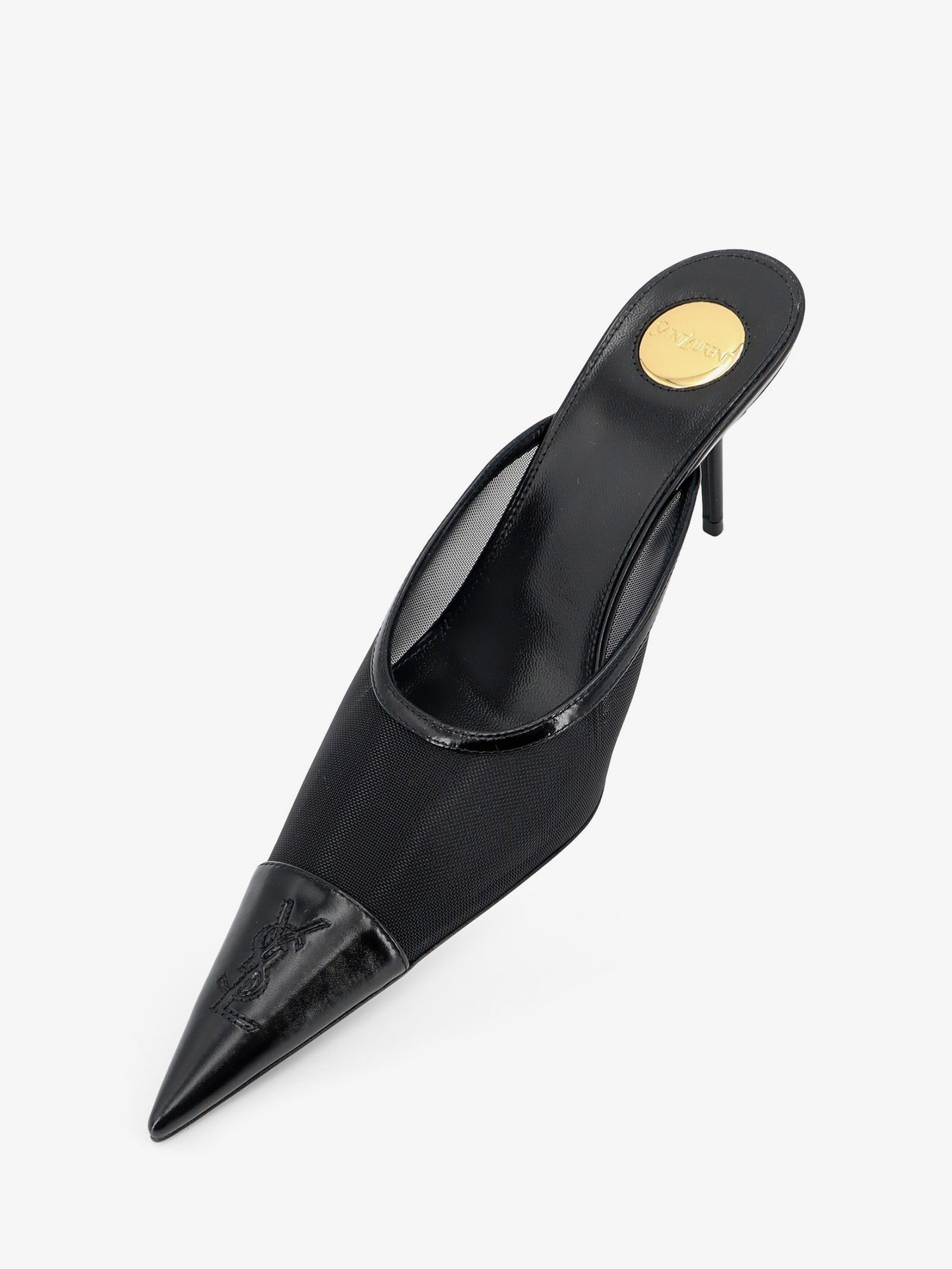 Saint Laurent - Renée mesh pump with Cassandre toe