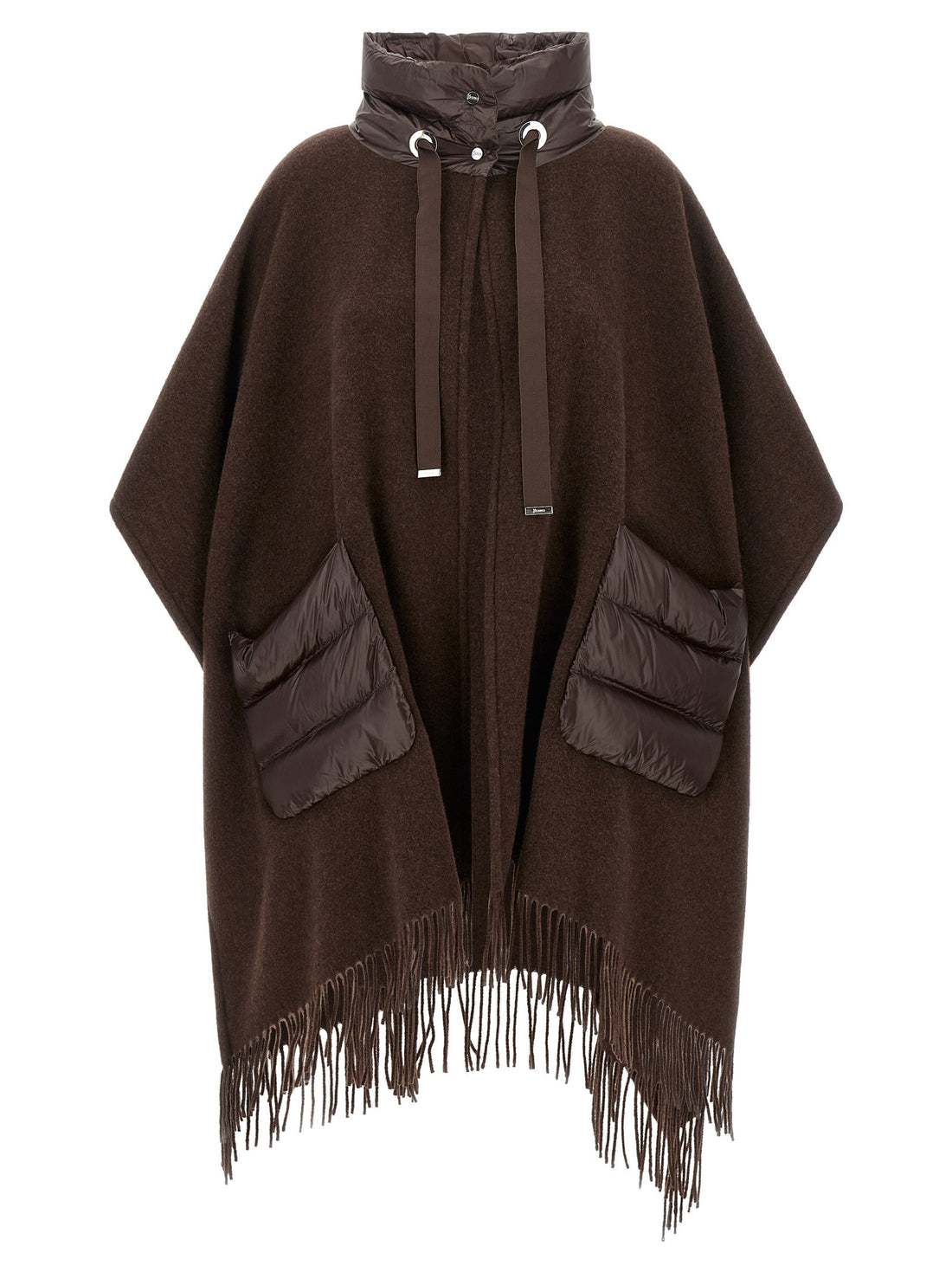 Herno - 'Resort' poncho Brown U