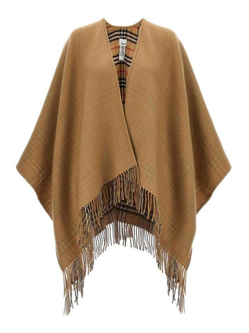 Burberry REVERSIBLE CHECK WOOL CAPE