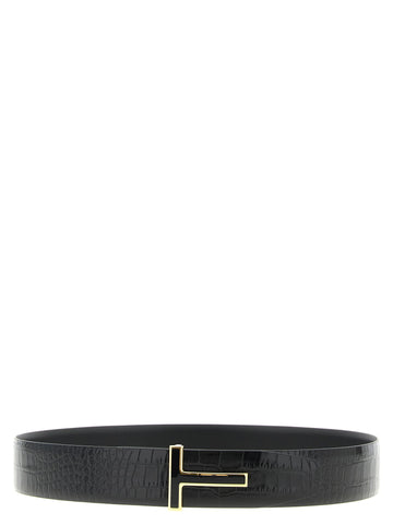 TOM FORD - Reversible crocodile belt