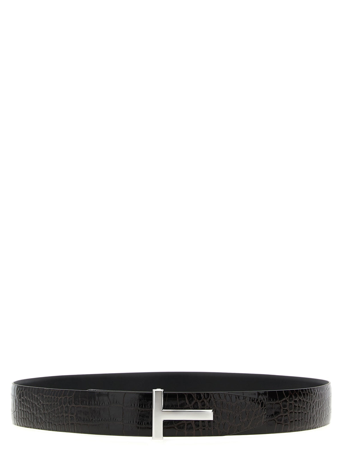 TOM FORD - Reversible crocodile leather belt
