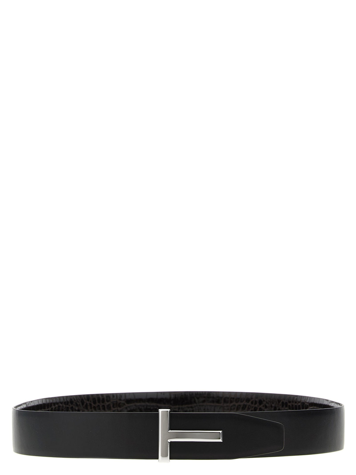 TOM FORD - Reversible crocodile leather belt