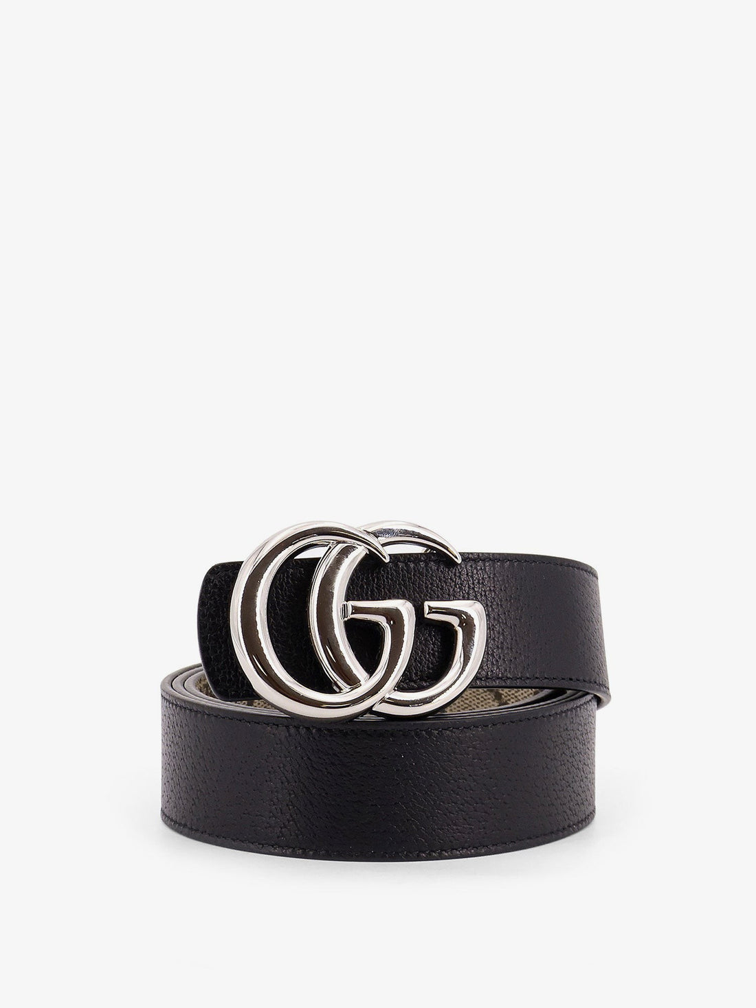 Reversible leather and Supreme GG fabric belt