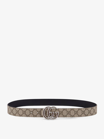 Reversible leather and Supreme GG fabric belt