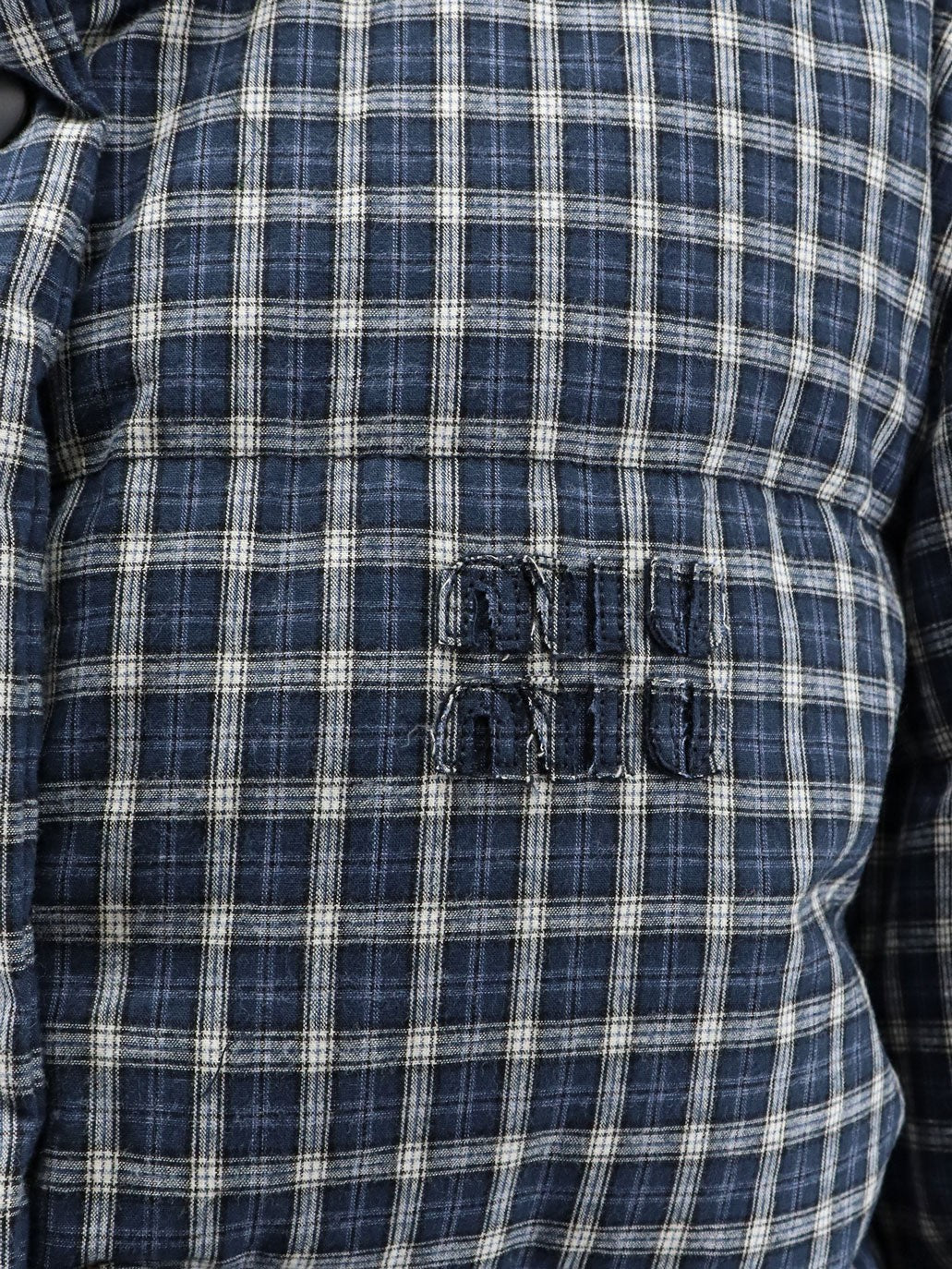 Miu Miu - Reversible madras flannel down jacket