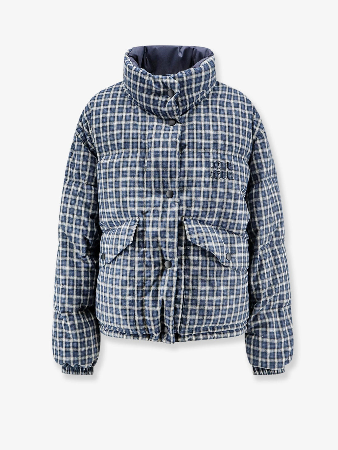 Miu Miu - Reversible madras flannel down jacket reversible-madras-flannel-down-jacket_c59c4a1f-5956-4519-951a-61c6f2c92dd7