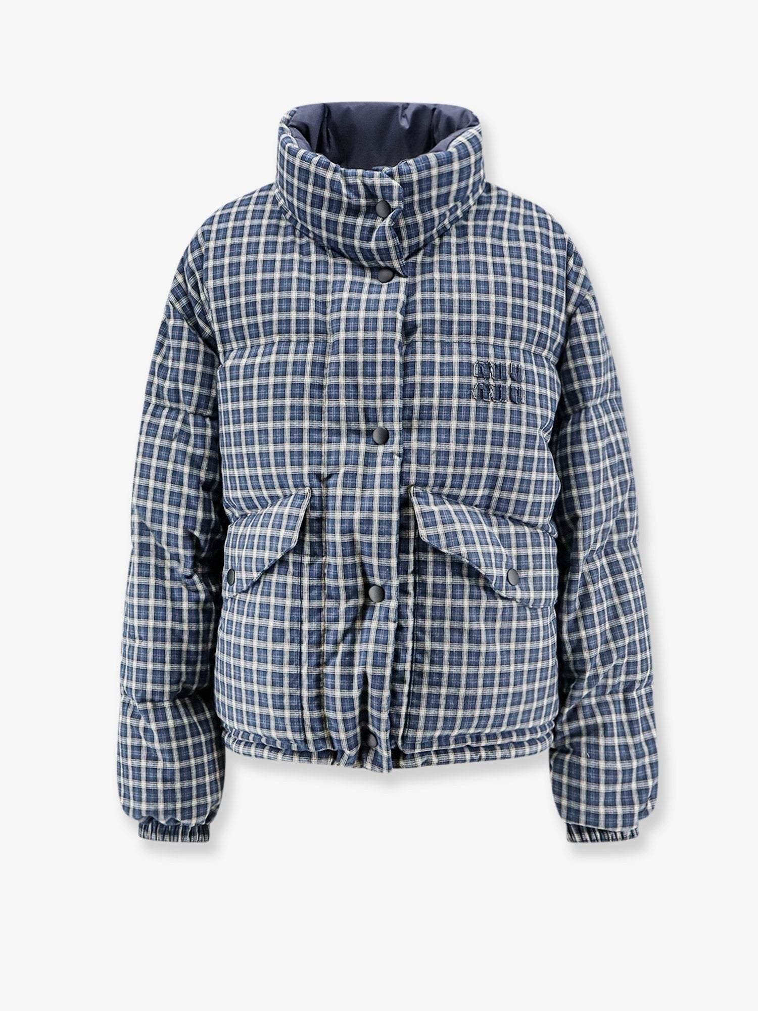 Miu Miu - Reversible madras flannel down jacket