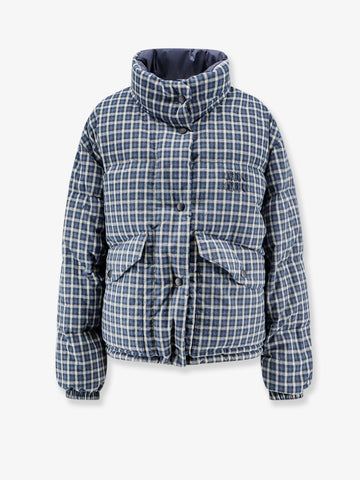 Miu Miu - Reversible madras flannel down jacket