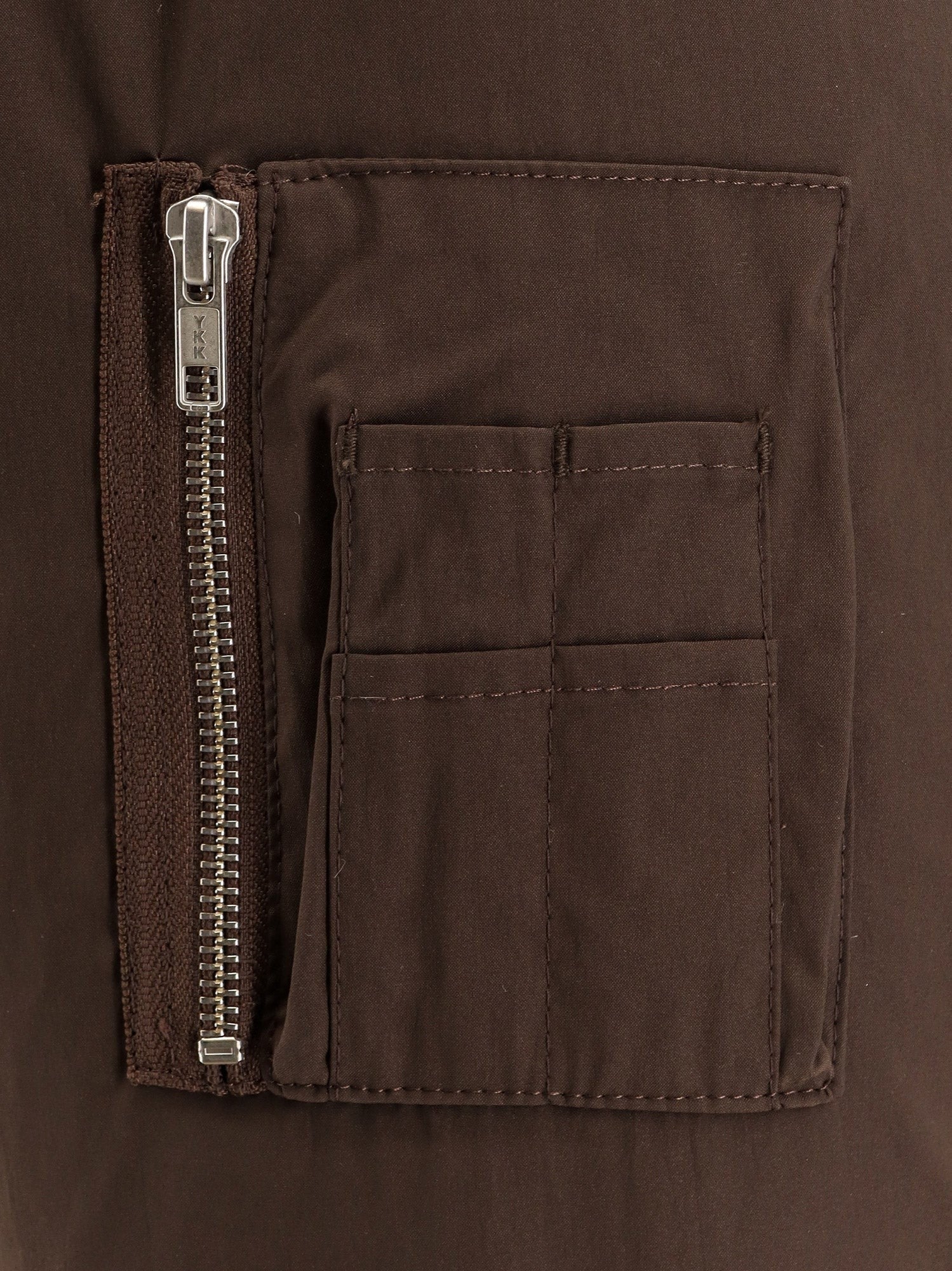 Reversible nylon and faux shearling bomber jacket