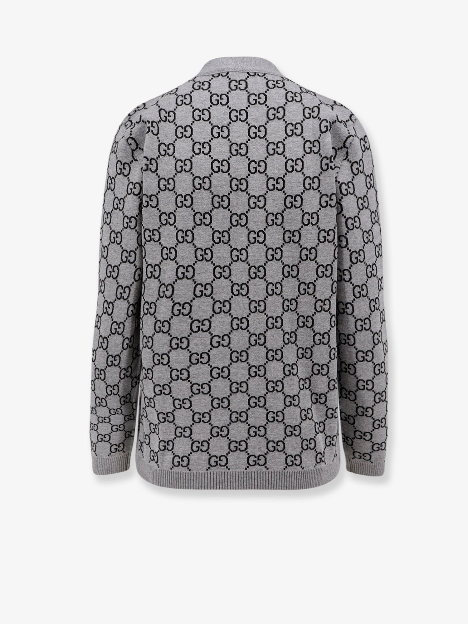 Reversible wool cardigan with GG motif