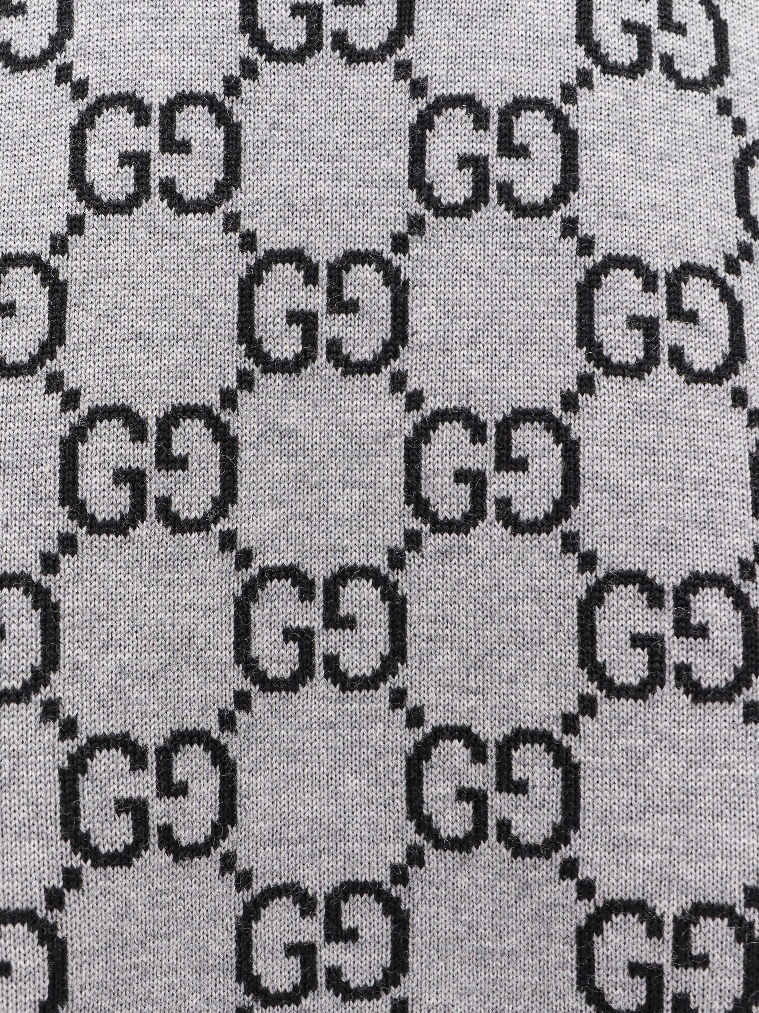 Reversible wool sweater with GG motif