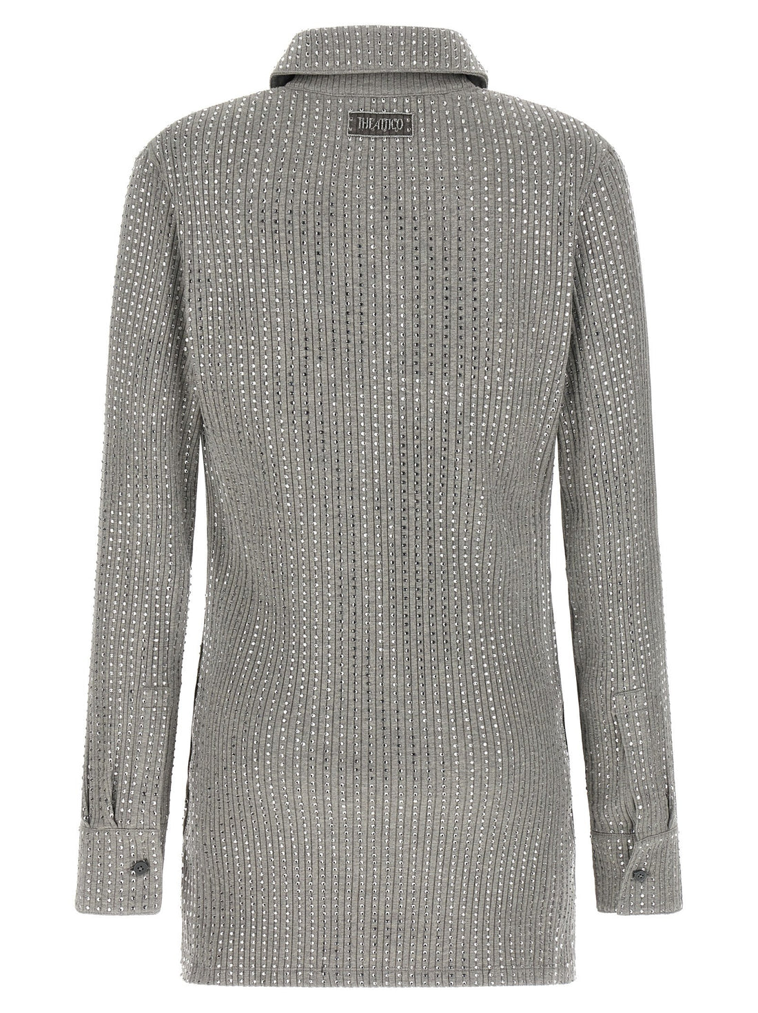 The Attico - Rhinestone dress gray 40 IT
