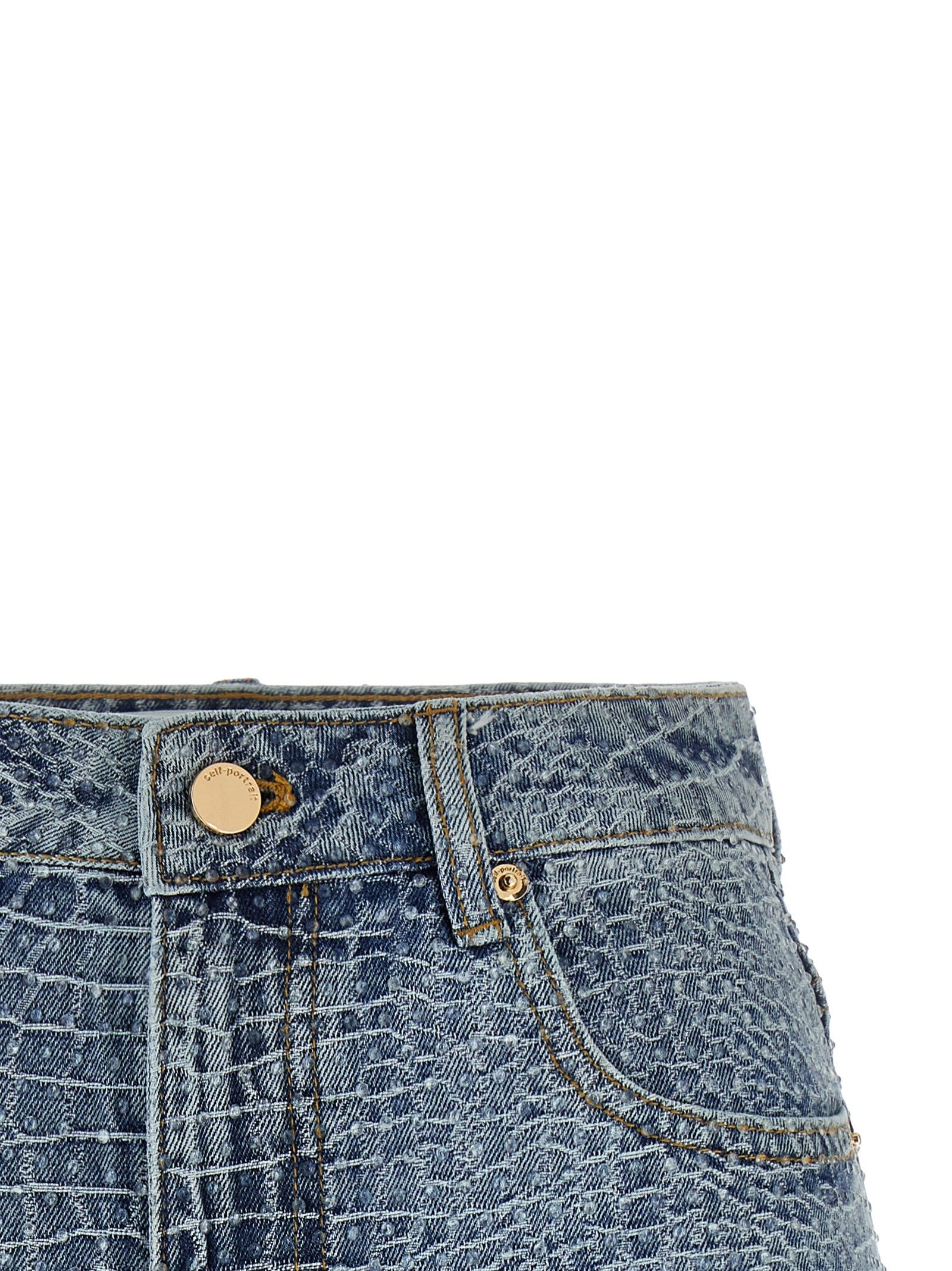 SELF PORTRAIT - 'Rhinestone' shorts rhinestone-shorts