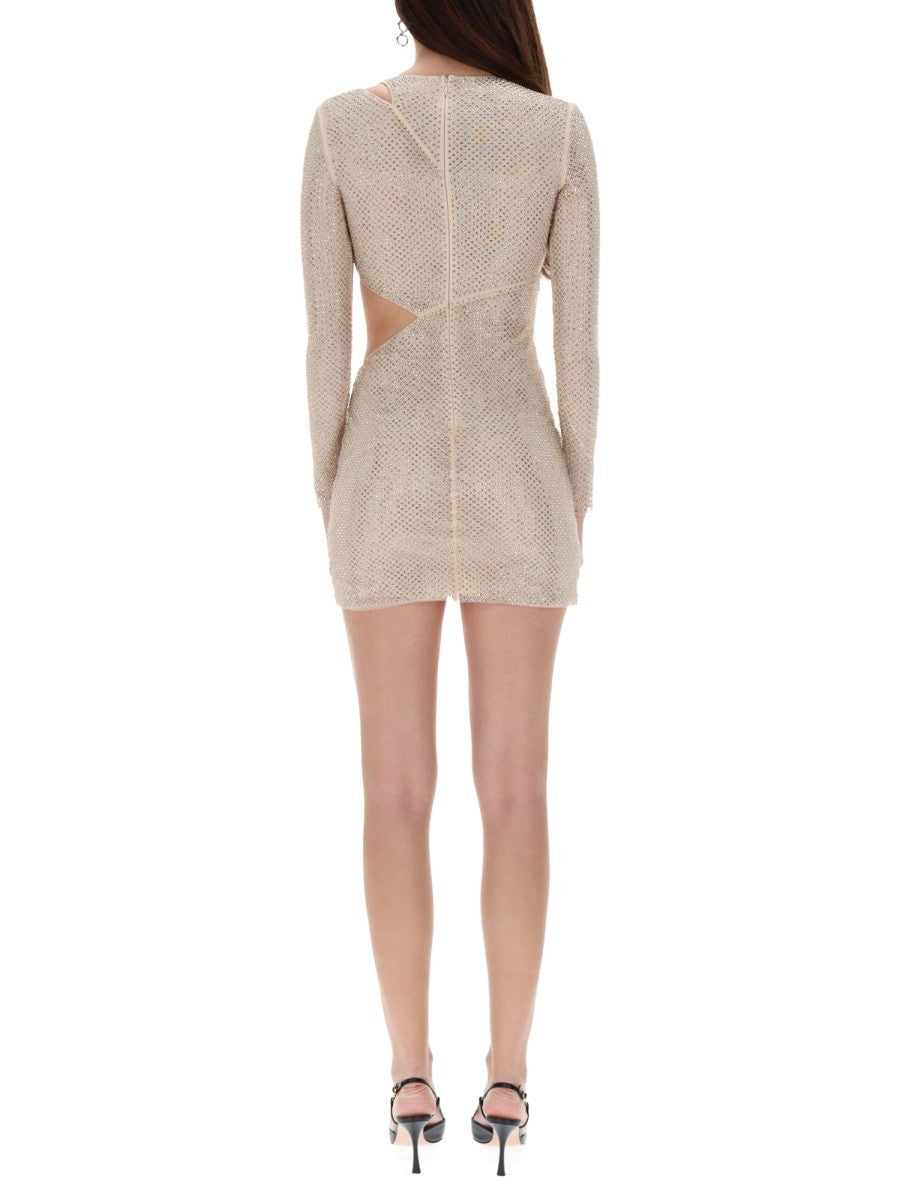 SELF-PORTRAIT SELF-PORTRAIT - "RHINESTONES" MINI DRESS