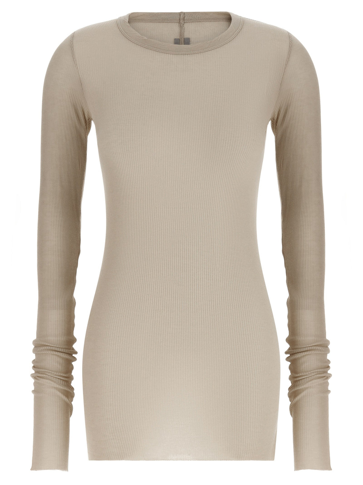 RICK OWENS - 'Rib LS T' T-shirt beige