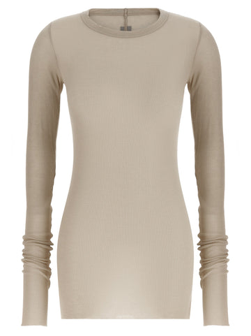 RICK OWENS - 'Rib LS T' T-shirt beige