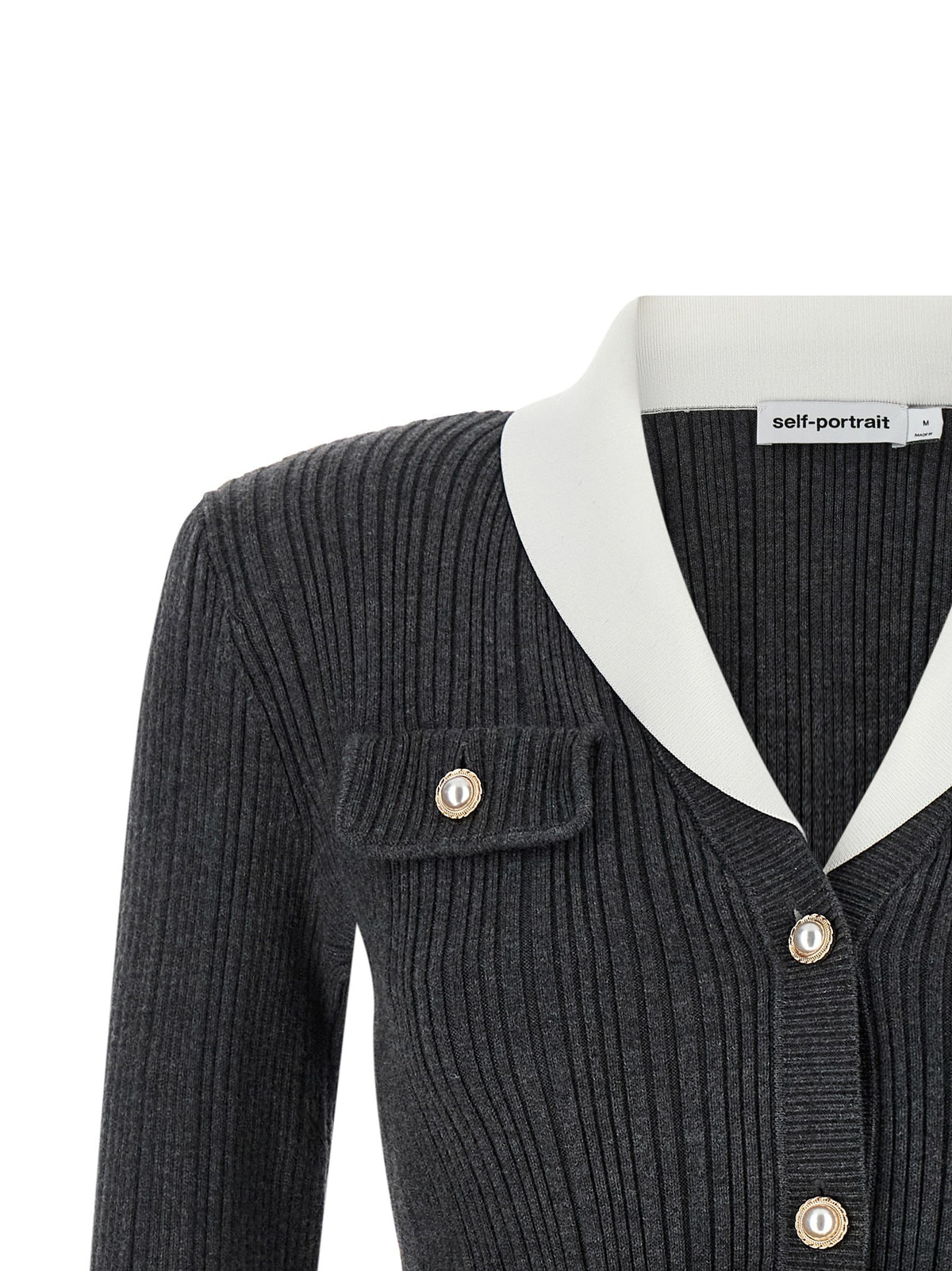 SELF-PORTRAIT - Ribbed cardigan
