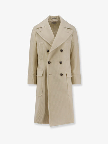 Ribbed cashmere coat