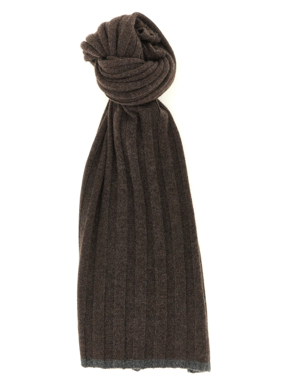 Brunello Cucinelli - Ribbed cashmere knit scarf ribbed-cashmere-knit-scarf