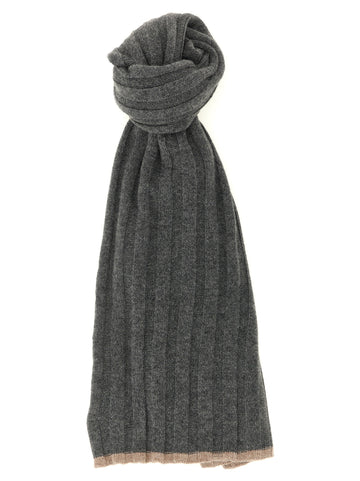 Brunello Cucinelli - Ribbed cashmere knit scarf