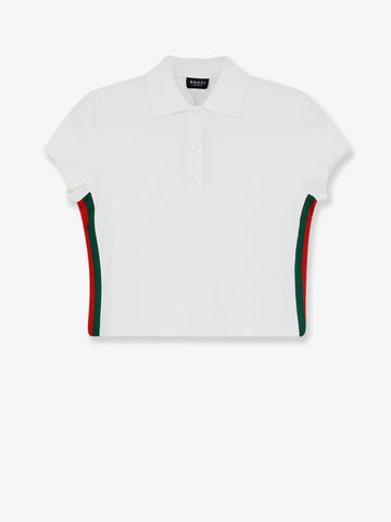 Gucci Gucci - Ribbed cotton jersey polo shirt
