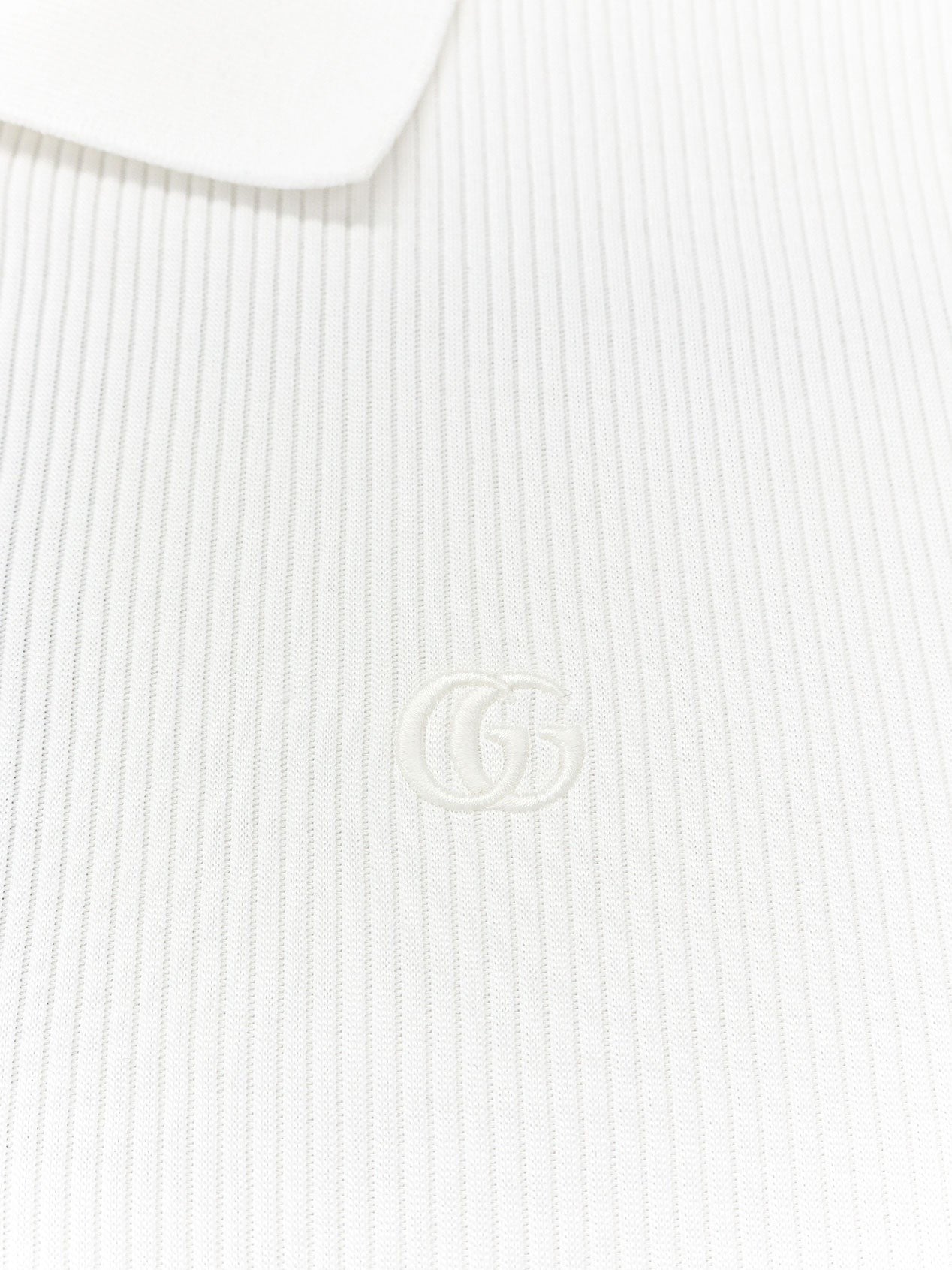 Gucci Gucci - Ribbed cotton jersey polo shirt