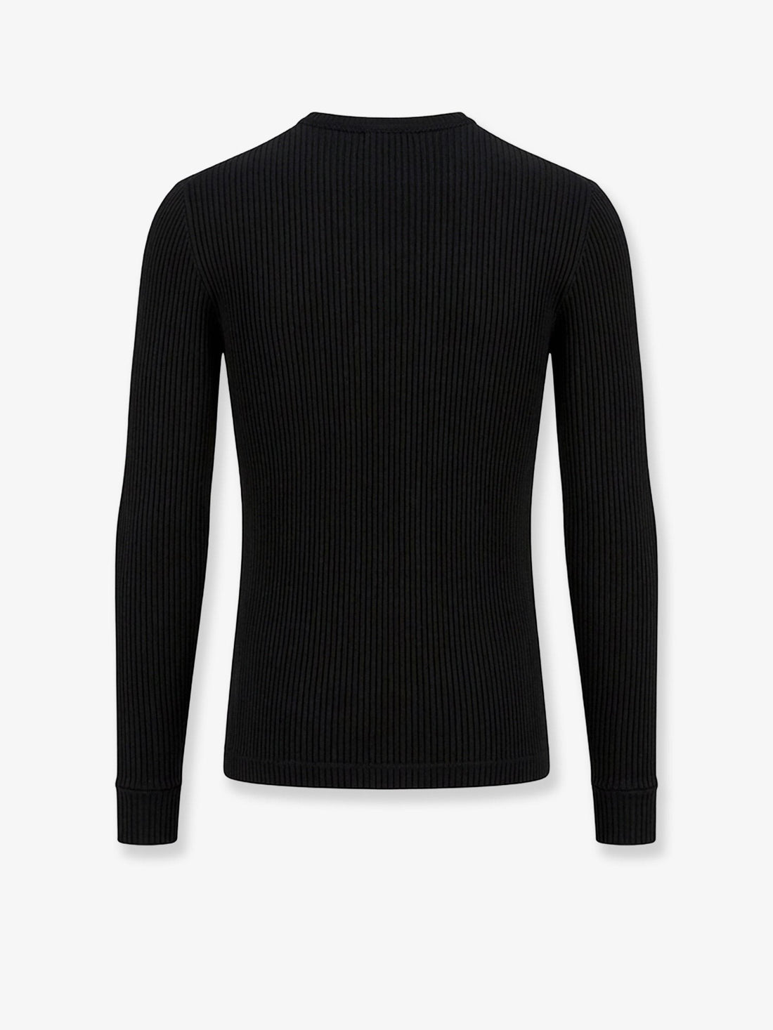 Dolce & Gabbana - Ribbed cotton sweater with metal logo on the front ribbed-cotton-sweater-with-metal-logo-on-the-front_c9e9d78c-3caa-40e2-b3a6-517969e8ab2c